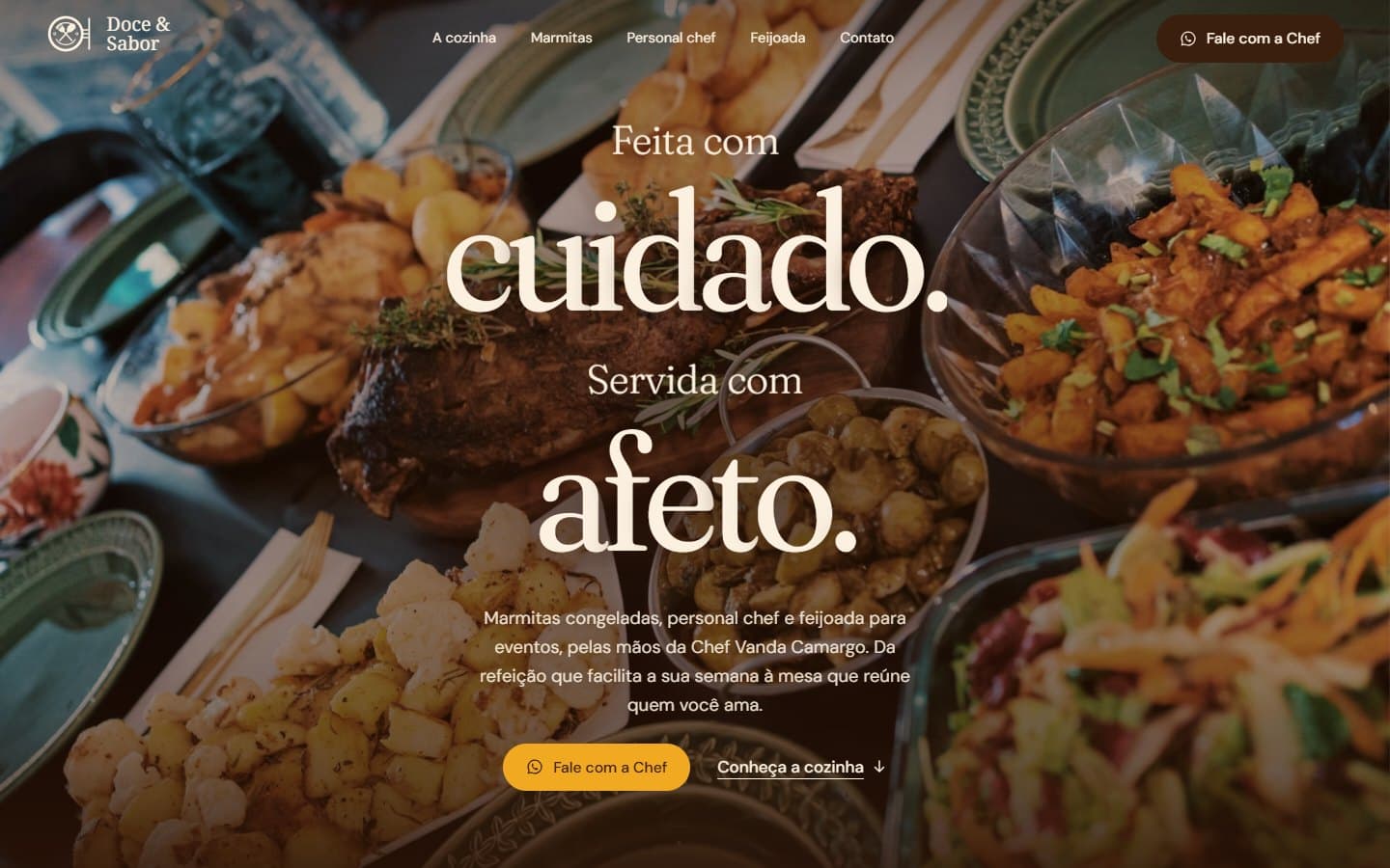 Doce&Sabor: Três serviços que viviam espalhados agora cabem numa página só.